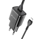Φορτιστής Πρίζας Lamtech Charger QC3.0 18W With Lightning Cable 1M Black