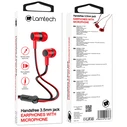 Handsfree Ακουστικά Lamtech With MIC 3,5mm JACK RED