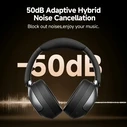 Ακουστικά QCY H3 PRO Black Hi-Res Audio V5.4 Bluetooth ANC Call Noise Cancelling 40mm drive