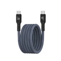 Lime LBMCC02 Ανθεκτικό Μαγνητικό Πλεκτό Καλώδιο USB-C σε USB-C 68W 1,2m Γκρι