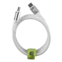 Lime LBMCC03 Ανθεκτικό Μαγνητικό Πλεκτό Καλώδιο USB-C σε USB-C 120W, 1,2m Λευκό (8387333)