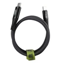 Lime Magnetic Braided LED USB-C to USB-C Cable 120W 1.2m Grey (LBMLCC01)