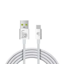 Lime LBUC01 Ανθεκτικό Πλεκτό Καλώδιο USB-C σε USB-A 120W 1m Λευκό