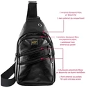 NSP N121 Force Leather-look Crossbody Bag 5.7L (Black)