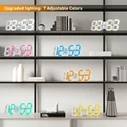 EDUP EH-LED1319 3D LED Ρολόι Τοίχου/Επιτραπέζιο 9.5" με Τηλεχειριστήριο και Νυχτερινό Φωτισμό