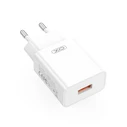 XO L127 USB-A 18W Fast Charging Wall Charger (White)
