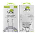 LIME LBCC01 Braided USB-C to USB-C Cable 68W 1m