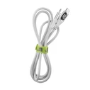 Lime LBLCC01 Ανθεκτικό Πλεκτό Καλώδιο USB-C σε USB-C με Οθόνη LED 120W, 1,2m Λευκό