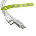 Lime LBMCC03 Ανθεκτικό Μαγνητικό Πλεκτό Καλώδιο USB-C σε USB-C 120W, 1,2m Λευκό (8387333)