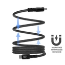 Lime LBMCC04 Ανθεκτικό Μαγνητικό Πλεκτό Καλώδιο USB-C σε USB-C 120W 1,2m Γκρι