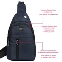 NSP N122 Τσαντάκι Ώμου Crossbody Αδιάβροχο 5.7L (Μπλε)