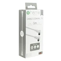 Καλώδιο κεραίας Coaxial Male/Coaxial Female 5m γωνιακό COAXMF5 TNB λευκό