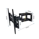 Wall TV Mount with Dual Arm and Tilt, VESA 600x400mm, 32-80'', 60kg (Model 050112) - Brand Unknown