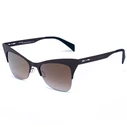 Italia Independent Women's Sunglasses 0504-CRK-044 (51/19/140) Black Metal Cat Eye, Filter Category 2