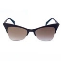 Italia Independent Women's Sunglasses 0504-CRK-044 (51/19/140) Black Metal Cat Eye, Filter Category 2