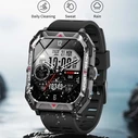 Smartwatch Lamtech BT5.1 with health sensor & sport tracking SQUARE TFT 2.02' DISPLAY Black