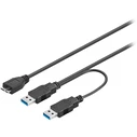 Αντάπτορας USB Goobay 95746 USB 3.0 micro B Αρσ. σε 2x USB 3.0 A Αρσ. 0.30m