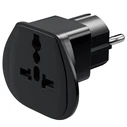 Universal Αντάπτορας Τροφοδοσίας Goobay 94028 Σε Schuko Σε Μαύρο Χρώμα