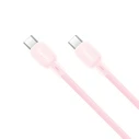 XO Cable Silicone Type C to Type C 60W TK NB09 Pink
