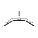Ergotron HX Triple Monitor Bow Kit white - Expansion kit to upgrade an existing HX arm to 3 monitors