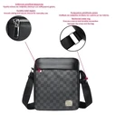 NSP N113 PU Leather Shoulder/Crossbody Bag 4.5L (Black, Checkered)