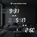EDUP EH-LED1319 3D LED Ρολόι Τοίχου/Επιτραπέζιο 9.5" με Τηλεχειριστήριο και Νυχτερινό Φωτισμό