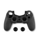 Spartan Gear - Controller Silicon Skin Cover and Thumb Grips (compatible with playstation 4) (colour: Black)
