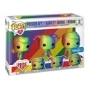 Funko Pops! with Purpose DC Pride: 3-Pack Heroes - Poison Ivy, Harley Quinn, Robin (Special Edition) Vinyl Figure