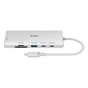 D-Link USB 3.2 Hub 10 Θυρών με σύνδεση USB-C / Ethernet Λευκό DUP-A01