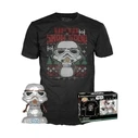 T-Shirt Funko Pop! (Adult): Star Wars Holiday Stormtrooper (Metallic) Vinyl Figure & T-Shirt (M)