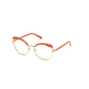 Emilio Pucci Optical Frame Γυναικείος Μεταλλικός Σκελετός Γυαλιών Cat Eye Πορτοκαλί EP5131 030