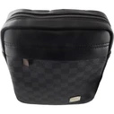 NSP N113 PU Leather Shoulder/Crossbody Bag 4.5L (Black, Checkered)