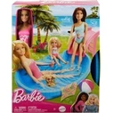 Mattel Barbie Doll with Pool Slide Playset (HRJ74) EN,FR,DE,ES,NL,PT,SE,PL,BG,GR,TR,RO,RU,HRV,SK,ET,AR Pack / Carton Window Box without Plastic Film