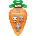 Funko 3-Pack Carrot Pocket Pop!: Guardians of the Galaxy (PDQ) Vinyl Figures