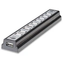 USB Hub Manhattan Desktop Hub USB 2.0 Black 10 Θυρών