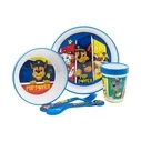 Σετ Φαγητού Stor: Paw Patrol - Pup 5 Pcs Non Slip Bicolor Premium Set (Plate Bowl Tumbler 260 Ml & Cutlery) (260ml) (74681)