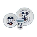 Σετ Φαγητού Stor Disney: Mickey Mouse Full Of Smile - Baby Non Slip 3 Pcs Bicolor Premium In Gift Box (10495)