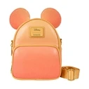 Loungefly Disney Mickey Mouse Glitter Convertible Mini Backpack and Crossbody Bag
