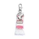 The Carat Shop Ltd Λουρί με φουλάρι Pink Stripe Scarf and Liverbird Backpack Hanger