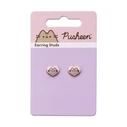 Σκουλαρίκια Carat Shop Pusheen - the Cat Pink Enamel and Gold Heart Stud (PTCE0104)