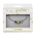 Harry Potter Bracelet The Carat Shop Ltd Silver Colour Bracelet with Three Bead Charms