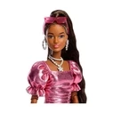 Κούκλα Mattel Barbie: Deluxe Style - Metallic Pink Dress Brown Hair with Dark Skin (JFP41)