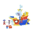 Spidey And His Amazing Friends Webs Ahoy Bubble Pirate Ship Playset with Figures, 7.6 cm (G0666) - Hasbro