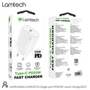 Φορτιστής Πρίζας Lamtech FAST Charger Type-C PD20W WHITE