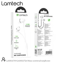 Handsfree Ακουστικά Lamtech FASHIONABLE 3,5mm EARPHONES WHITE