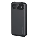 USAMS Power Bank CD249 with Display, 3x Output Ports, 10000mAh, 20W PD - Black