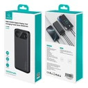 USAMS Power Bank CD249 with Display, 3x Output Ports, 10000mAh, 20W PD - Black