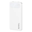 USAMS CD249 Power Bank 10000mAh with Display, 3x Output Ports, PD 20W, White