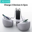 USAMS Power Bank CD253, 10000mAh, 2x USB outputs, 10W, White