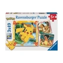 Παζλ Ravensburger: Pokemon - Pikachu, Charizard and Eevee! (3x49 pcs)